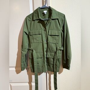 a new day Olive Utility Jacket with Belted Waist